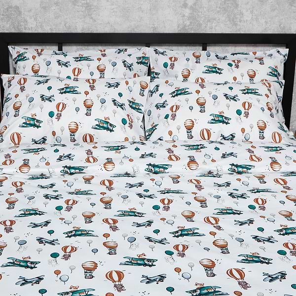 Фото - Комплект постільної білизни Moon&Star Бязь Gold Люкс «Cloud Adventures» 200х220 нав. 2х70х70 (MS-820006172)