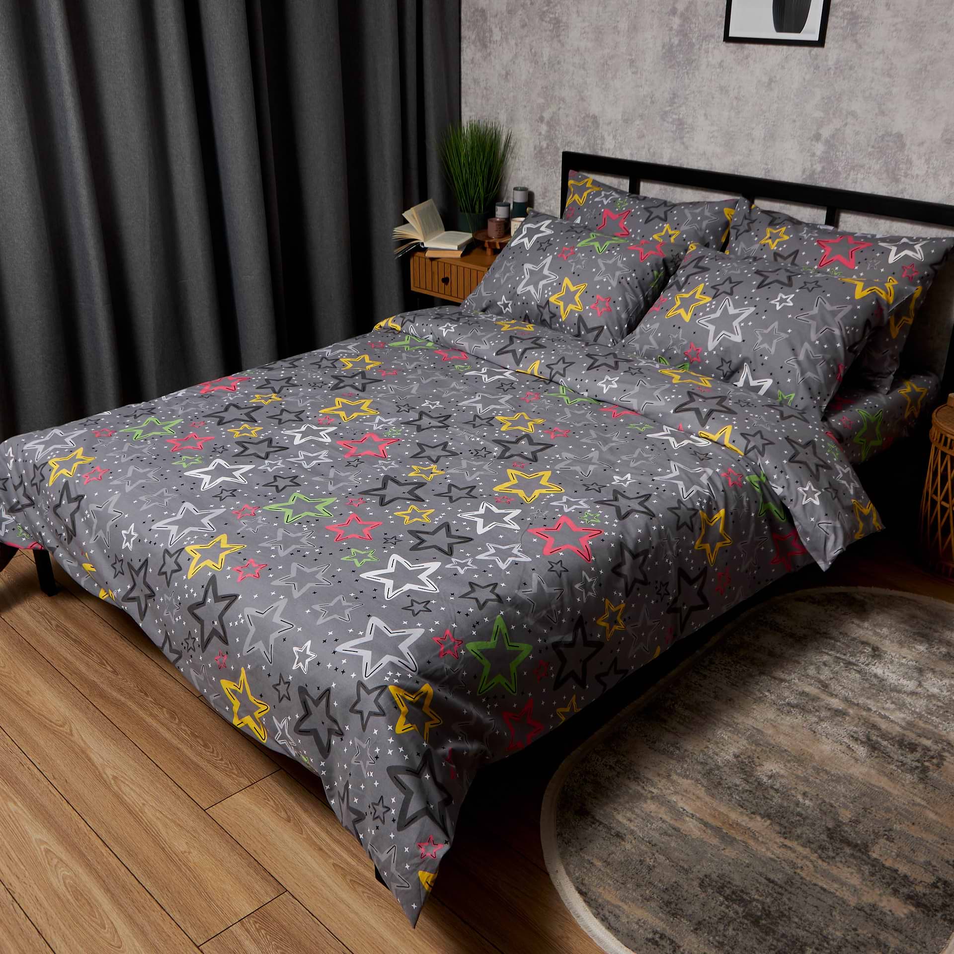 Комплект постільної білизни Moon&Star Бязь Gold Люкс Cosmic Party 150х220 см нав. 70х70 2 шт. (MS-880000146)