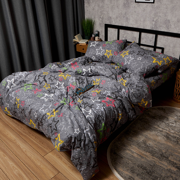 Фото - Комплект постільної білизни Moon&Star Бязь Gold Люкс Cosmic Party 160х220х2 нав. 4х70х70 (MS-820009029)