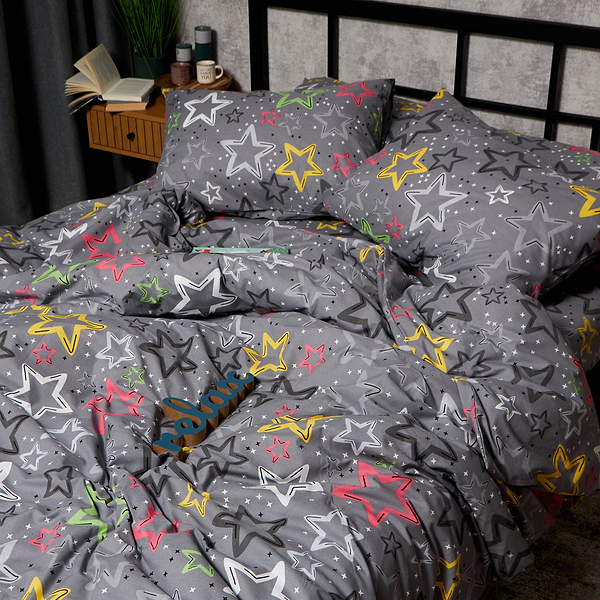 Фото - Комплект постільної білизни Moon&Star Бязь Gold Люкс Cosmic Party 160х220х2 нав. 4х70х70 (MS-820009029)