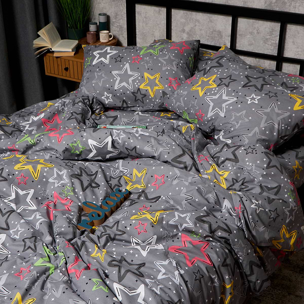 Фото - Комплект постельного белья Moon&Star Бязь Gold Люкс Cosmic Party 175х210 см нав. 50х70 2 шт. (MS-890000187)