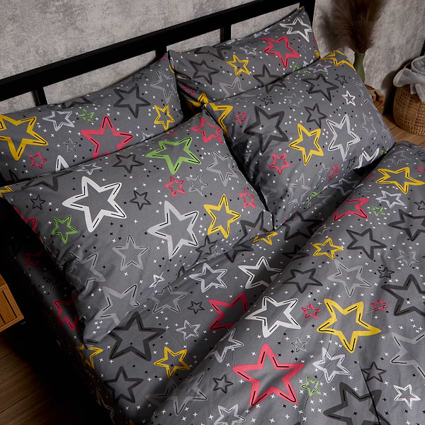 Фото - Комплект постільної білизни Moon&Star Бязь Gold Люкс Cosmic Party 200х220 нав. 40х60 см 2 шт. (MS-890000189)