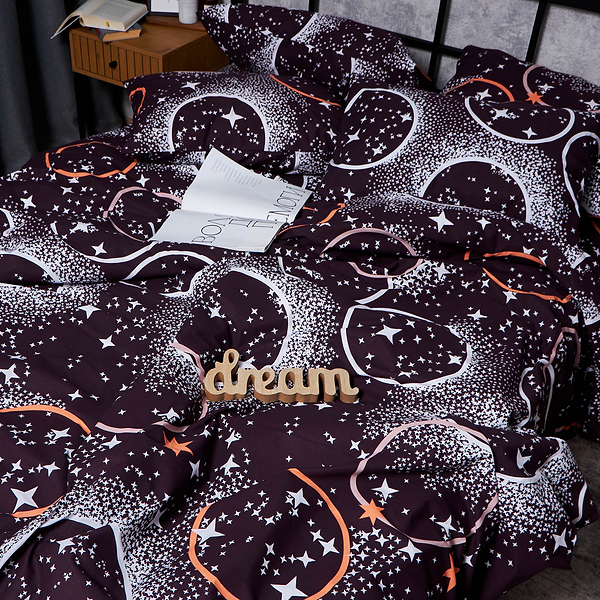 Фото - Комплект постельного белья Moon&Star Бязь Gold Люкс Cosmic Vibes 160х220 нав. 4х70х70 (MS-820006219)