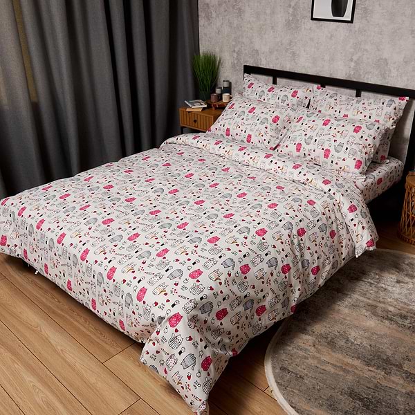 Фото - Комплект постельного белья Moon&Star Бязь Gold Люкс Cute Cats 160х220х2 нав. 2х40х60 (MS-820009095)