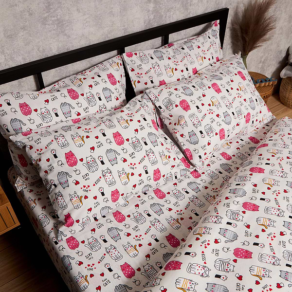 Фото - Комплект постельного белья Moon&Star Бязь Gold Люкс Cute Cats 160х220х2 нав. 4х50х70 (MS-820009098)