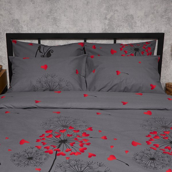 Фото - Комплект постельного белья Moon&Star Бязь Gold Люкс Dandelion Lov 160х220 нав. 4х70х70 (MS-820009124)