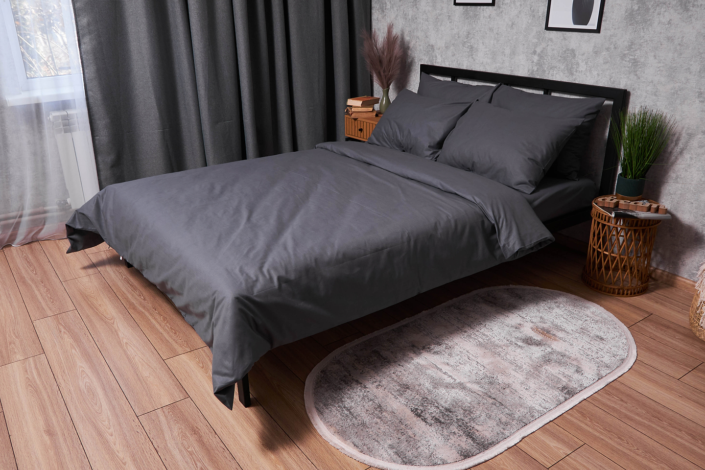 Комплект постельного белья Moon&Star Бязь Gold Люкс Dark Blue 143х210 (MS-820003204)