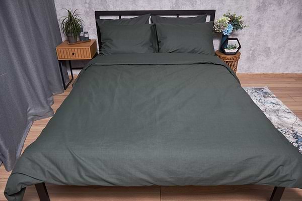 Фото - Комплект постільної білизни Moon&Star Бязь Gold Люкс Dark Green 160х220х2 нав. 2х40х60 (MS-820002188)