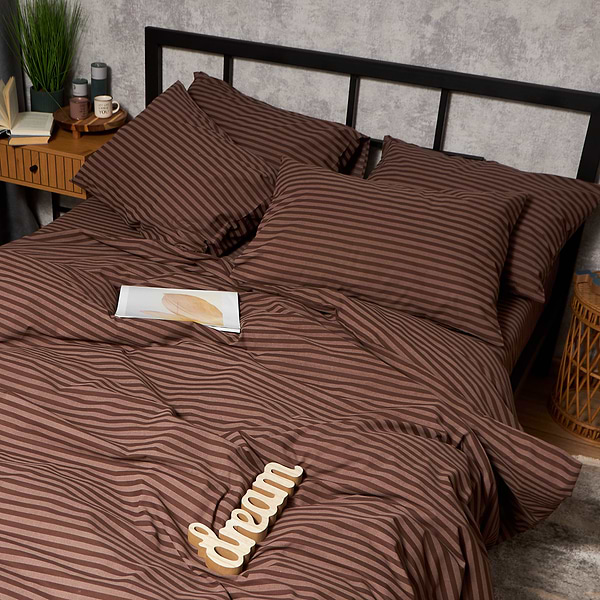 Фото - Комплект постельного белья Moon&Star Бязь Gold Люкс Espresso Lines 143х210х2 нав. 2х40х60 (MS-820009195)