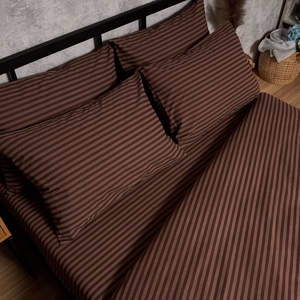 Фото - Комплект постільної білизни Moon&Star Бязь Gold Люкс Espresso Lines 150х220 см нав. 70х70 2 шт. (MS-880000194)