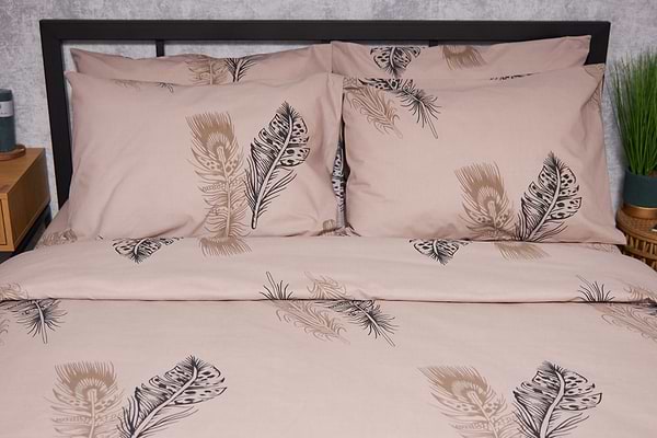 Фото - Комплект постільної білизни Moon&Star Бязь Gold Люкс Feathers 160х220 нав. 4х70х70 (MS-820004364)