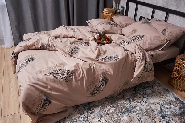 Фото - Комплект постільної білизни Moon&Star Бязь Gold Люкс «Feathers» 160х220х2 нав. 2х50х70 (MS-820004371)