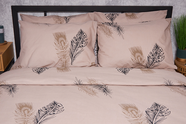 Фото - Комплект постільної білизни Moon&Star Бязь Gold Люкс «Feathers» 160х220х2 нав. 4х50х70 (MS-820004373)