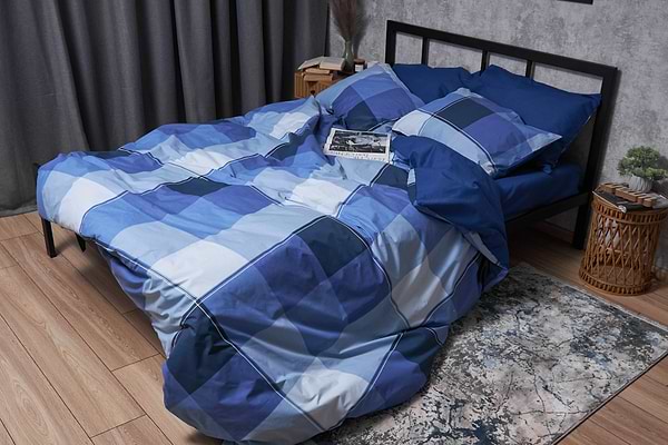 Фото - Комплект постельного белья Moon&Star Бязь Gold Люкс «Finland Blue» 160х220х2 нав. 2х70х70 (MS-820004897)