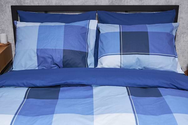 Фото - Комплект постельного белья Moon&Star Бязь Gold Люкс «Finland Blue» 160х220х2 нав. 2х70х70 (MS-820004897)