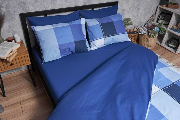 Фото - Комплект постельного белья Moon&Star Бязь Gold Люкс «Finland Blue» 160х220х2 нав. 2х70х70 (MS-820004897)