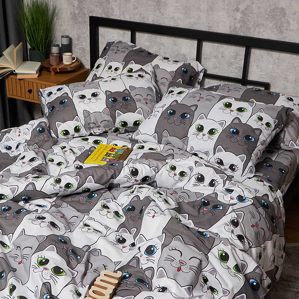 Фото - Комплект постільної білизни Moon&Star Бязь Gold Люкс Furry Friends 160х220х2 нав. 4х70х70 (MS-820009274)