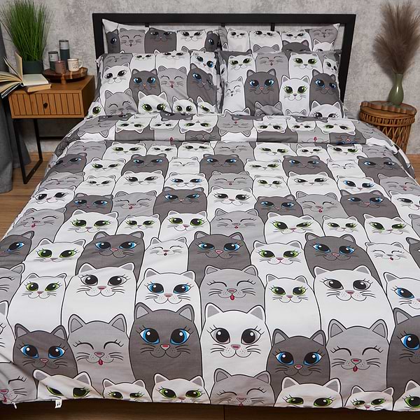 Фото - Комплект постільної білизни Moon&Star Бязь Gold Люкс Furry Friends 143х210х2 нав. 2х70х70 (MS-820009267)