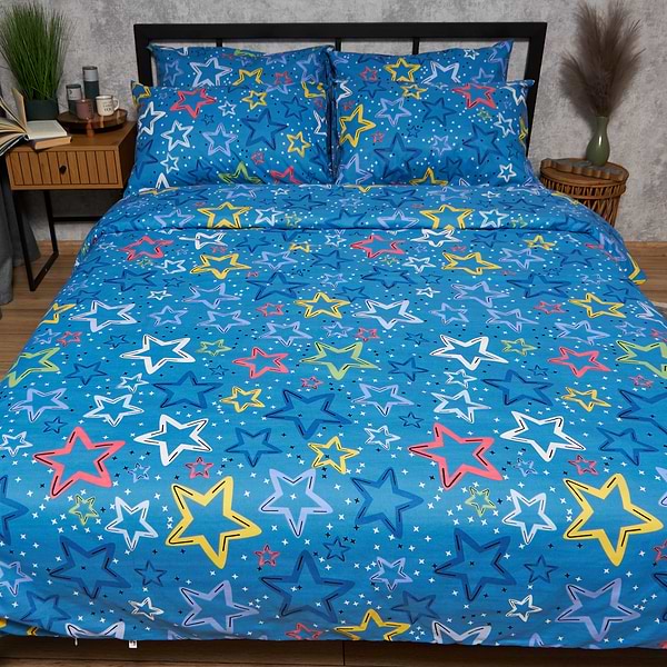 Фото - Комплект постільної білизни Moon&Star Бязь Gold Люкс Galaxy Dreams 160х220 нав. 2х70х70 (MS-820009297)