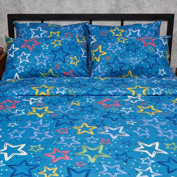 Фото - Комплект постільної білизни Moon&Star Бязь Gold Люкс Galaxy Dreams 160х220 нав. 2х70х70 (MS-820009297)