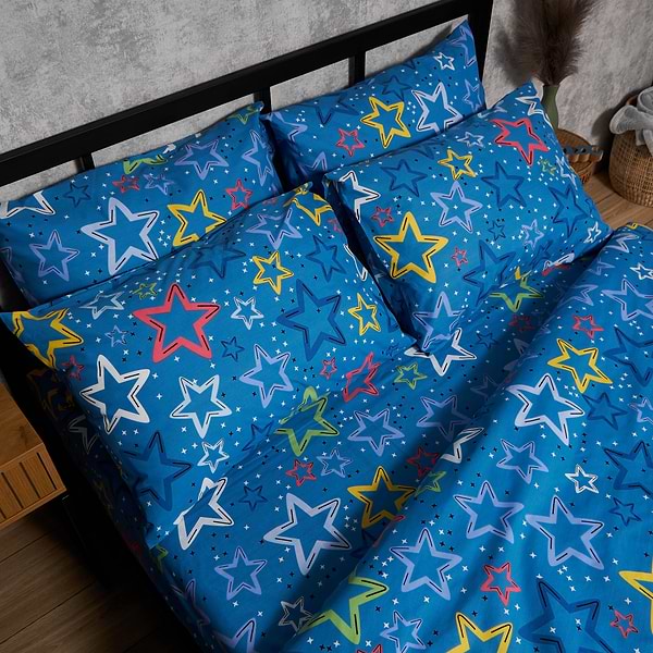 Фото - Комплект постільної білизни Moon&Star Бязь Gold Люкс Galaxy Dreams 160х220 нав. 2х70х70 (MS-820009297)