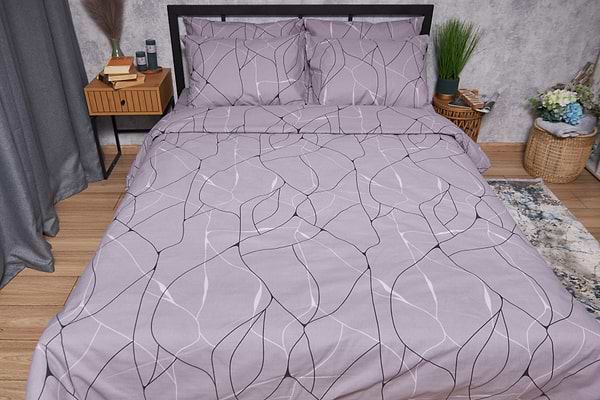 Фото - Комплект постельного белья Moon&Star Бязь Gold Люкс «Graphite» 143х210х2 нав. 2х50х70 (MS-820004121)