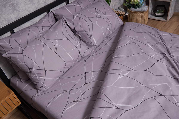 Фото - Комплект постільної білизни Moon&Star Бязь Gold Люкс «Graphite» 160х220х2 нав. 2х70х70 (MS-820004127)