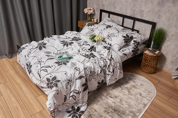 Фото - Комплект постільної білизни Moon&Star Бязь Gold Люкс «Gray Denim» 143х210х2 нав. 4х50х70 (MS-820005628)