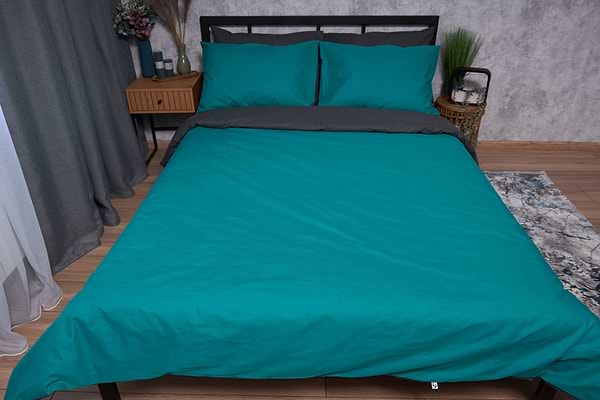 Фото - Комплект постільної білизни Moon&Star Бязь Gold Люкс Gray Green 143х210 (MS-820002700)