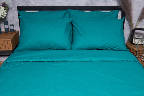 Фото - Комплект постільної білизни Moon&Star Бязь Gold Люкс «Green Deep» King Size 220x240 см нав. 4х70х70 (MS-820001602)