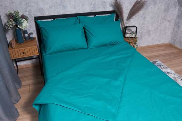 Фото - Комплект постільної білизни Moon&Star Бязь Gold Люкс «Green Deep» King Size 220x240 см нав. 4х50х70 (MS-820001601)