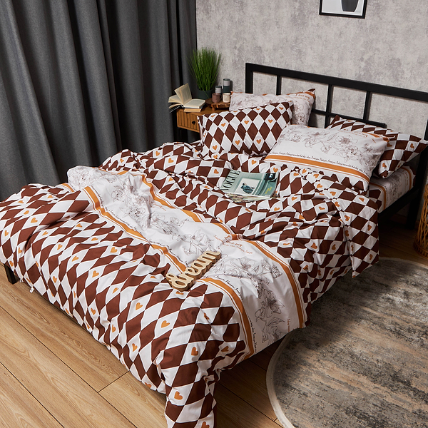 Фото - Комплект постільної білизни Moon&Star Бязь Gold Люкс Heart Patch 160х220х2 нав. 2х70х70 (MS-820009412)