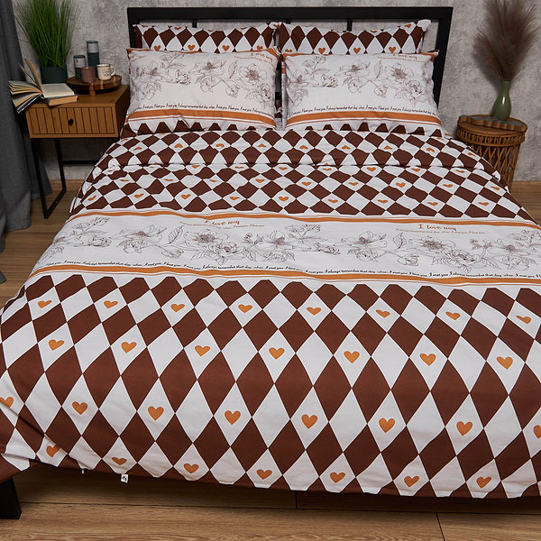 Фото - Комплект постільної білизни Moon&Star Бязь Gold Люкс Heart Patch 160х220х2 нав. 2х70х70 (MS-820009412)