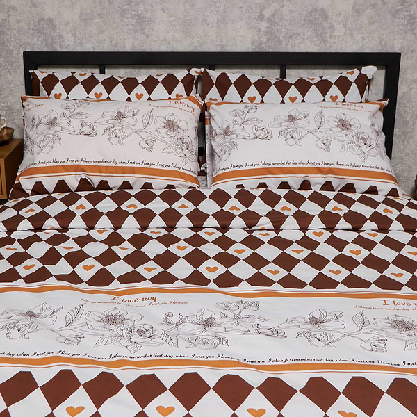 Фото - Комплект постільної білизни Moon&Star Бязь Gold Люкс Heart Patch 160х220 нав. 2х50х70 (MS-820009401)