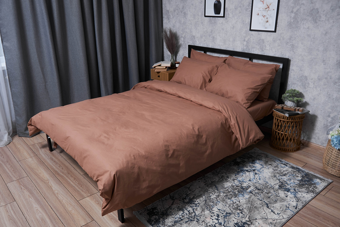 Комплект постельного белья Moon&Star Бязь Gold Люкс Light Brown 143х210 (MS-820004531)