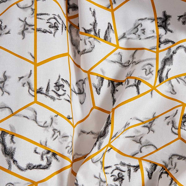 Фото - Комплект постельного белья Moon&Star Бязь Gold Люкс Modern Marble Полуторний Євро 160х220 наволочки 4х50х70 (MS-820009473)