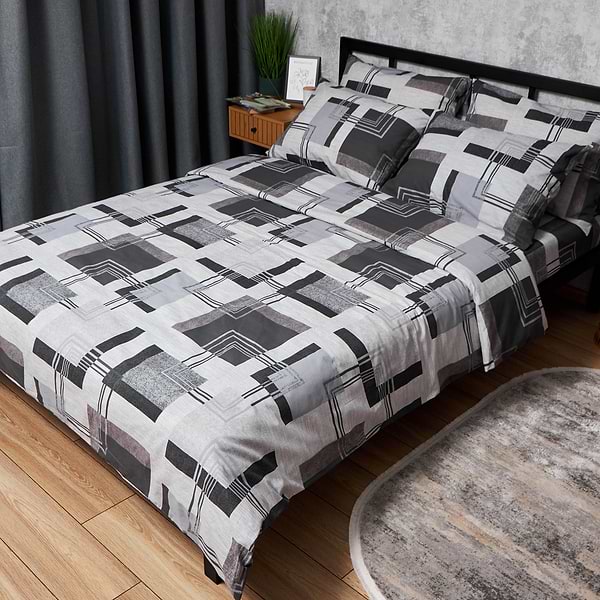 Фото - Комплект постільної білизни Moon&Star Бязь Gold Люкс Modern Vision 143х210 нав. 2х50х70 (MS-820006526)