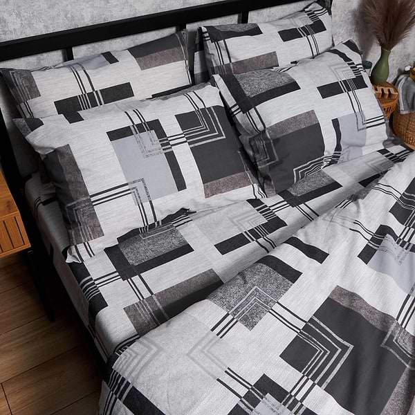 Фото - Комплект постільної білизни Moon&Star Бязь Gold Люкс Modern Vision 143х210 нав. 2х50х70 (MS-820006526)