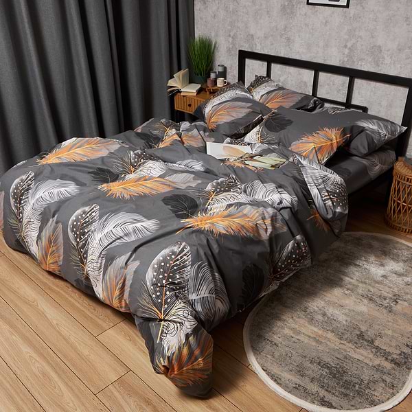 Фото - Комплект постельного белья Moon&Star Бязь Gold Люкс Mystic Feathers King Size 220x240 см нав. 2х50х70 (MS-820009486)