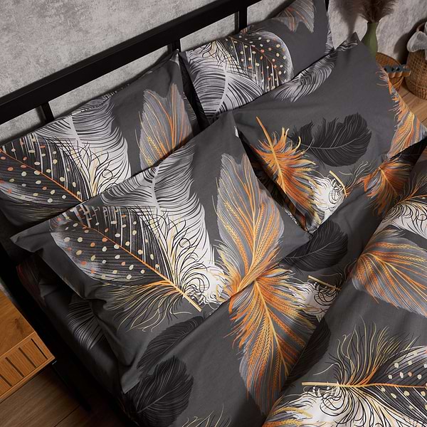 Фото - Комплект постельного белья Moon&Star Бязь Gold Люкс Mystic Feathers King Size 220x240 см нав. 2х50х70 (MS-820009486)