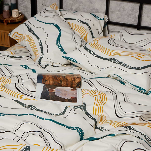 Фото - Комплект постільної білизни Moon&Star Бязь Gold Люкс Natural Waves 160х220х2 нав. 2х50х70 (MS-820009551)