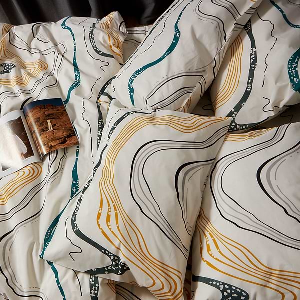 Фото - Комплект постільної білизни Moon&Star Бязь Gold Люкс Natural Waves 160х220х2 нав. 2х50х70 (MS-820009551)