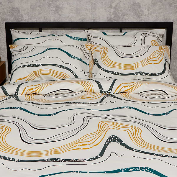 Фото - Комплект постільної білизни Moon&Star Бязь Gold Люкс Natural Waves 160х220х2 нав. 2х50х70 (MS-820009551)