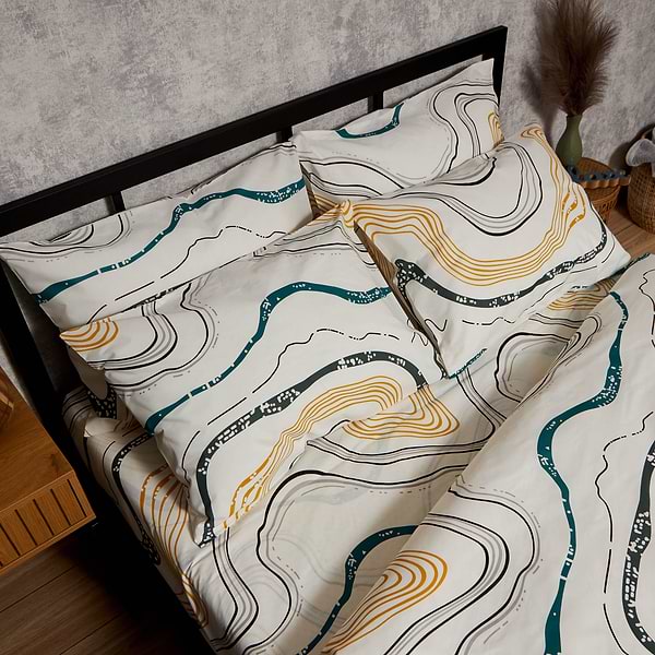 Фото - Комплект постільної білизни Moon&Star Бязь Gold Люкс Natural Waves 160х220х2 нав. 2х50х70 (MS-820009551)