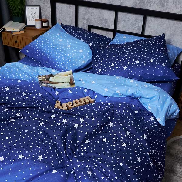 Фото - Комплект постельного белья Moon&Star Бязь Gold Люкс «Night Glow» 160х220х2 нав. 2х70х70 (MS-820006577)