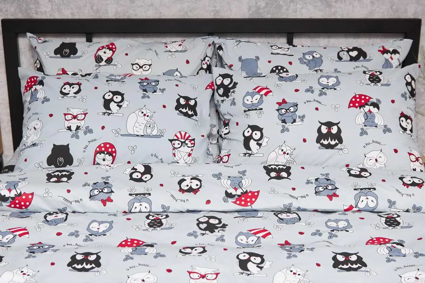 Наволочка Moon&Star Бязь Gold Люкс Owls Gray 50х70 2 шт. (MS-840000687)