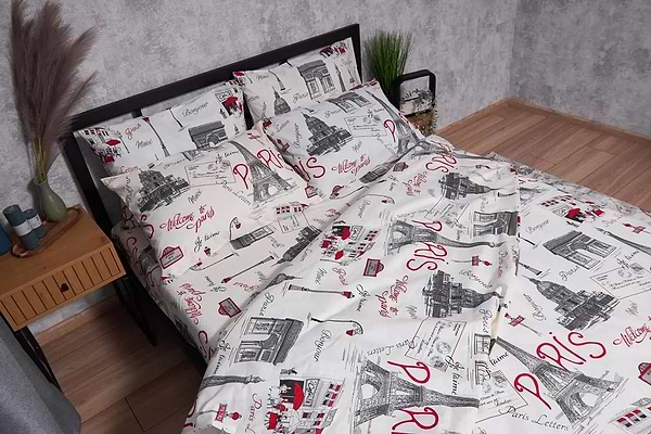 Фото - Пододеяльник двуспальный евро Moon&Star Бязь Gold Люкс Paris King Size 220x240 см (MS-870000119)