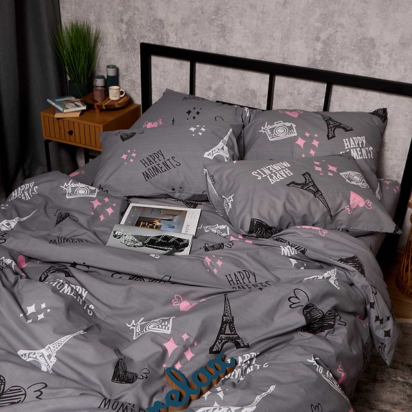 Фото - Комплект постельного белья Moon&Star Бязь Gold Люкс Paris Moments 160х220 нав. 2х50х70 (MS-820009576)