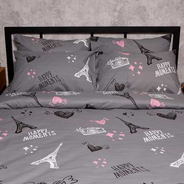 Фото - Комплект постельного белья Moon&Star Бязь Gold Люкс Paris Moments 160х220 нав. 2х50х70 (MS-820009576)