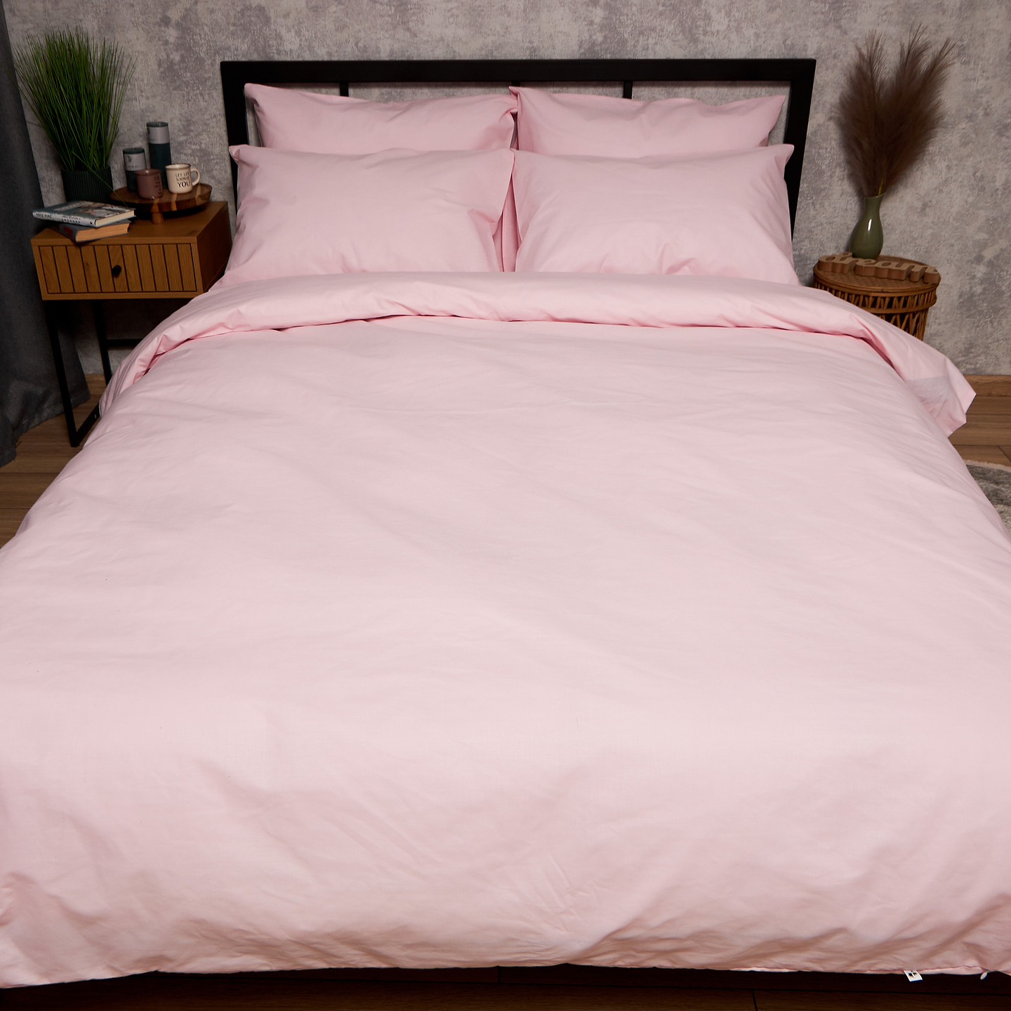 Комплект постельного белья Moon&Star Бязь Gold Люкс Pastel Kiss Сімейні 143х210х2 нав. 2х40х60 (MS-820009615)